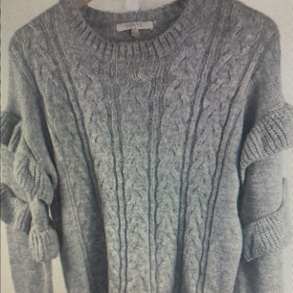 Wayf Gray Cable Knit Sweater